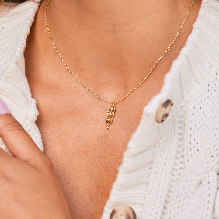 Two Peas in a Pod Gold Necklace