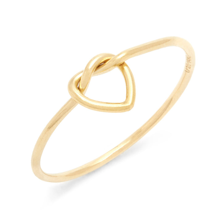 Gold Filled Heart Love Knot Ring