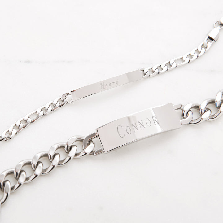 Men's Stainless Steel Curb Link ID Bracelet