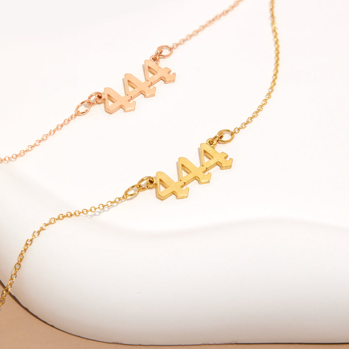 Gold Angel Number Necklace