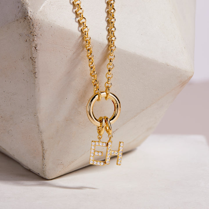 Custom Initial Charm Necklace