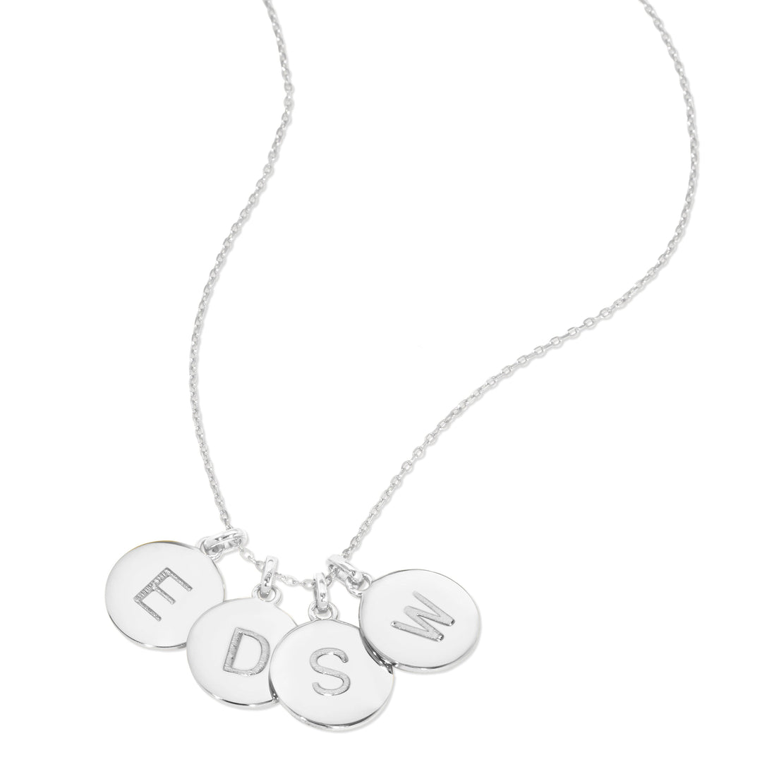 Four Initial Disc Necklace