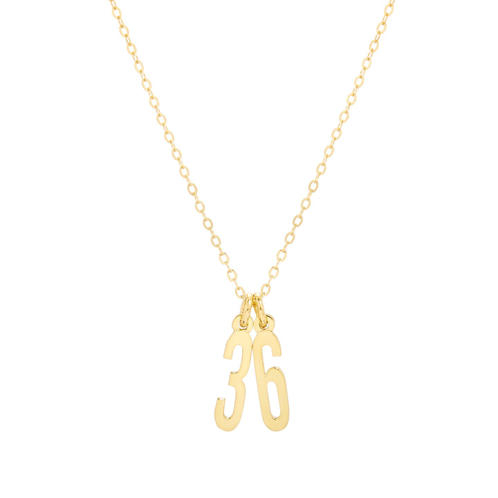 Custom Gold Number Necklace