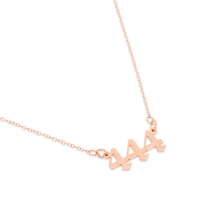 Rose Gold Angel Number Necklace