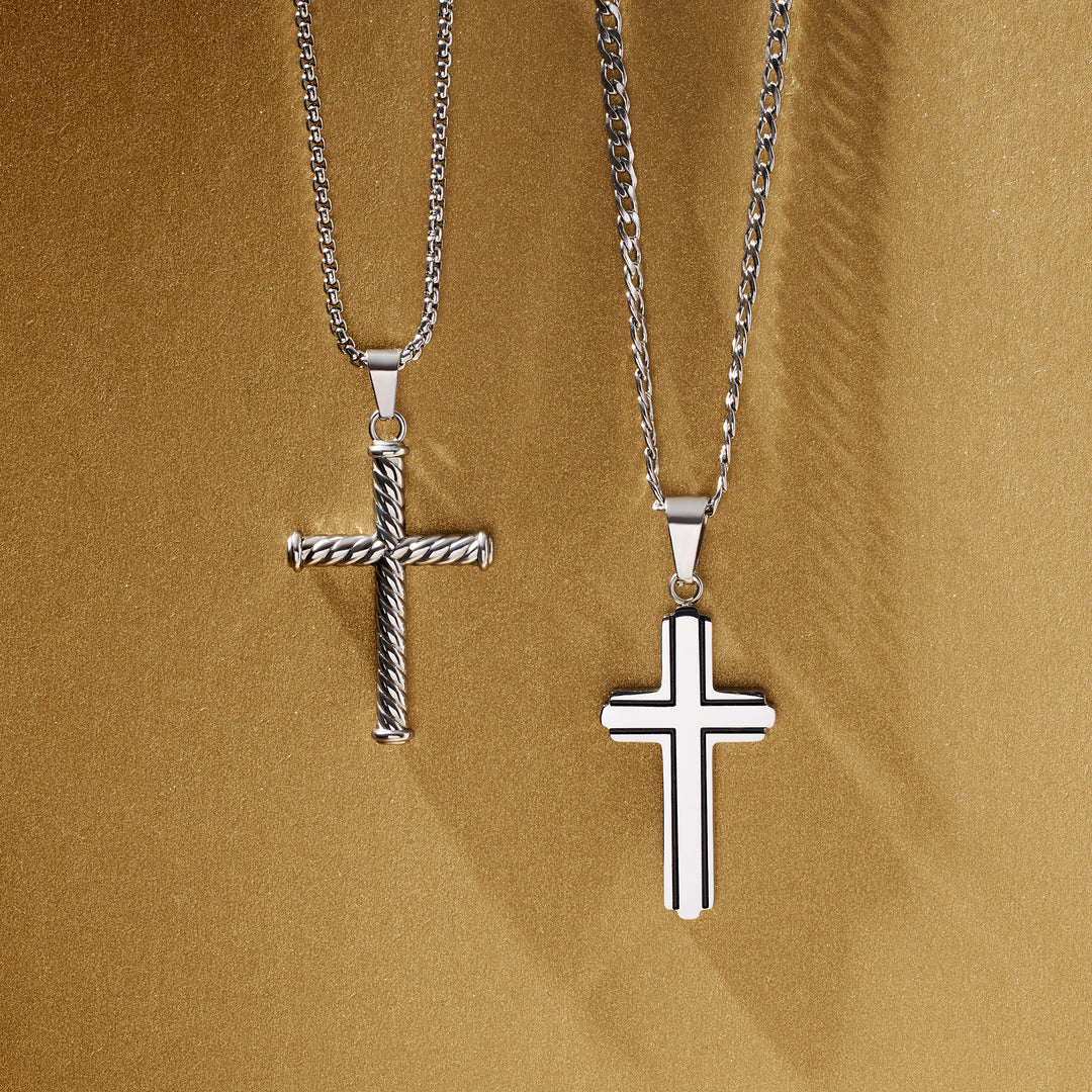 Men's Twisted Cross Necklace