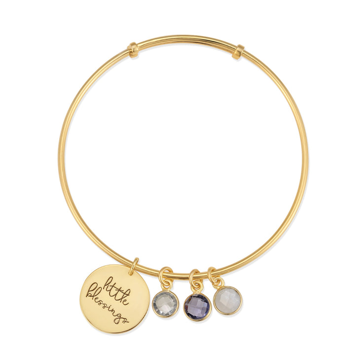 Little Blessing Gold Birthstone Charm Bracelet