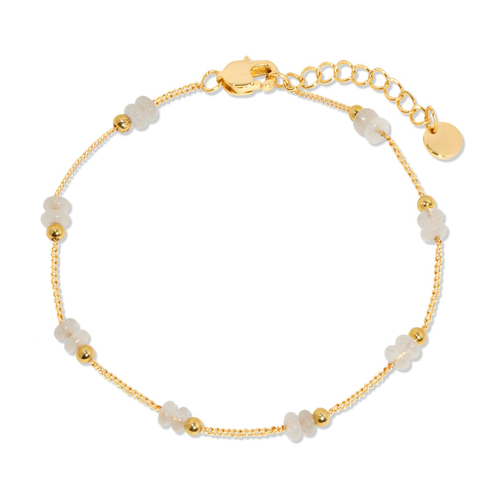 April Gold Beaded Birthstone Bracelet