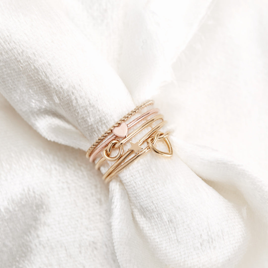 Gold Filled Heart Love Knot Ring