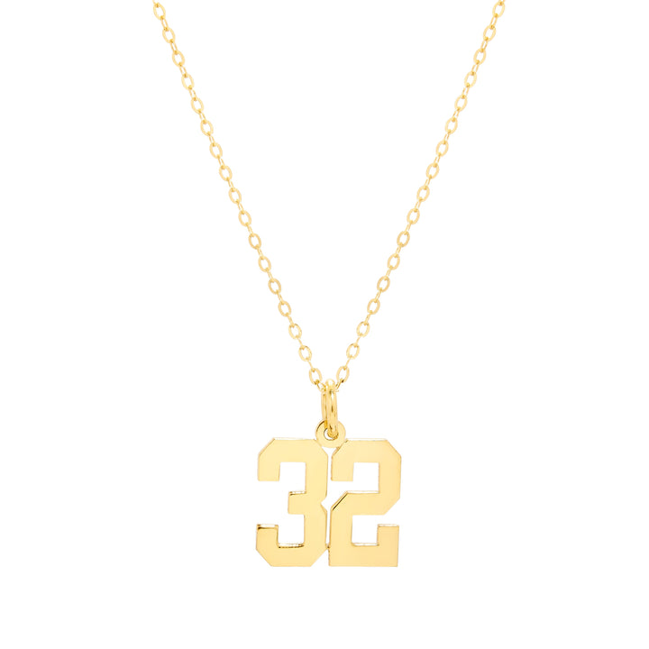 Custom Gold Number Pendant