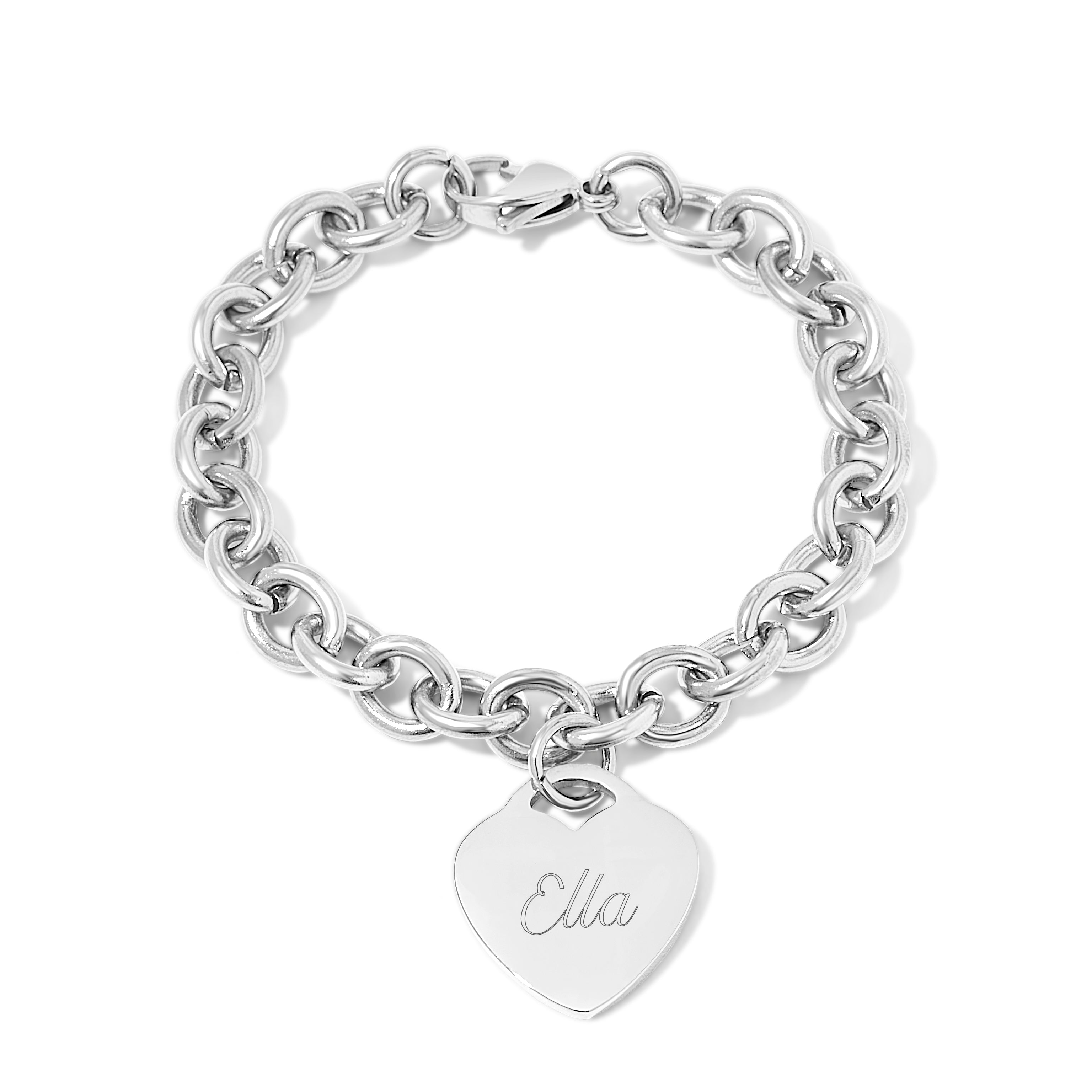 Heart outlet tag bracelet