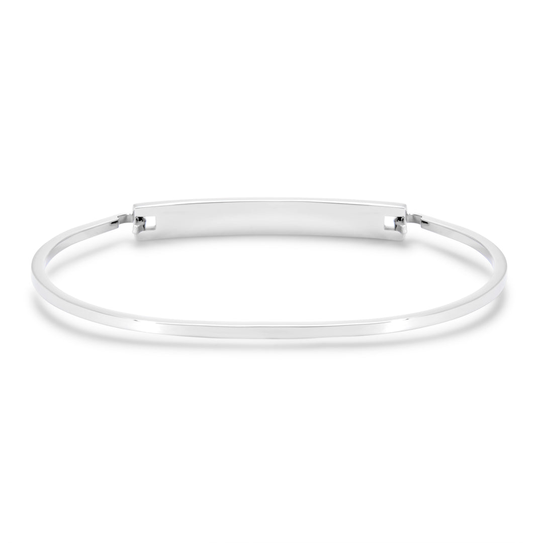 Ladies Simple Thin Bangle ID Bracelet