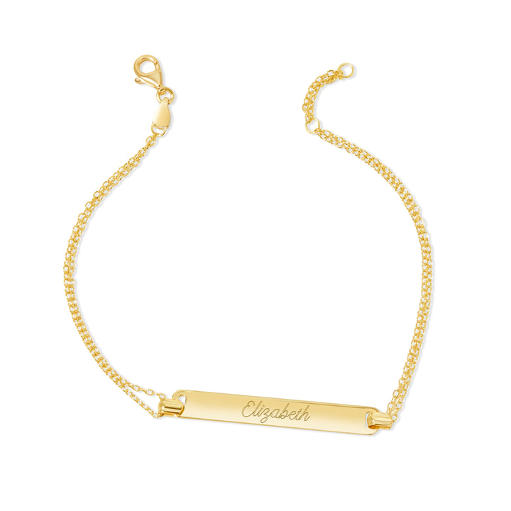 Name Bar Gold Bracelet