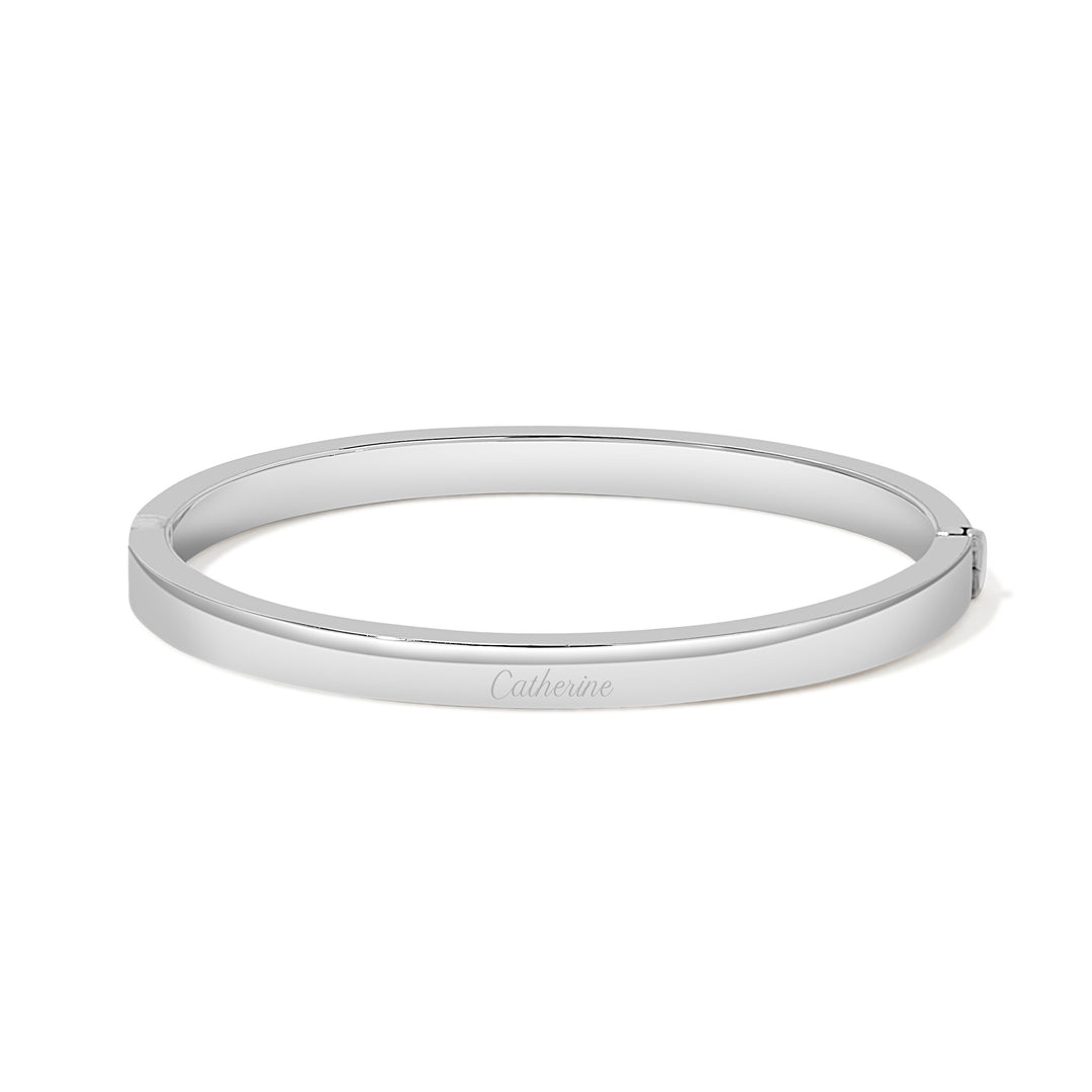 5mm Flat Sterling Silver Bangle Bracelet