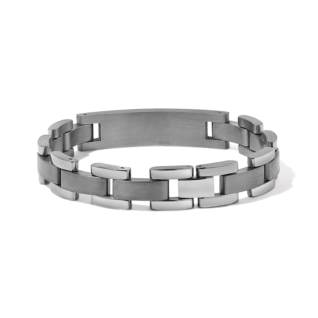 Mens 12mm Titanium ID Bracelet