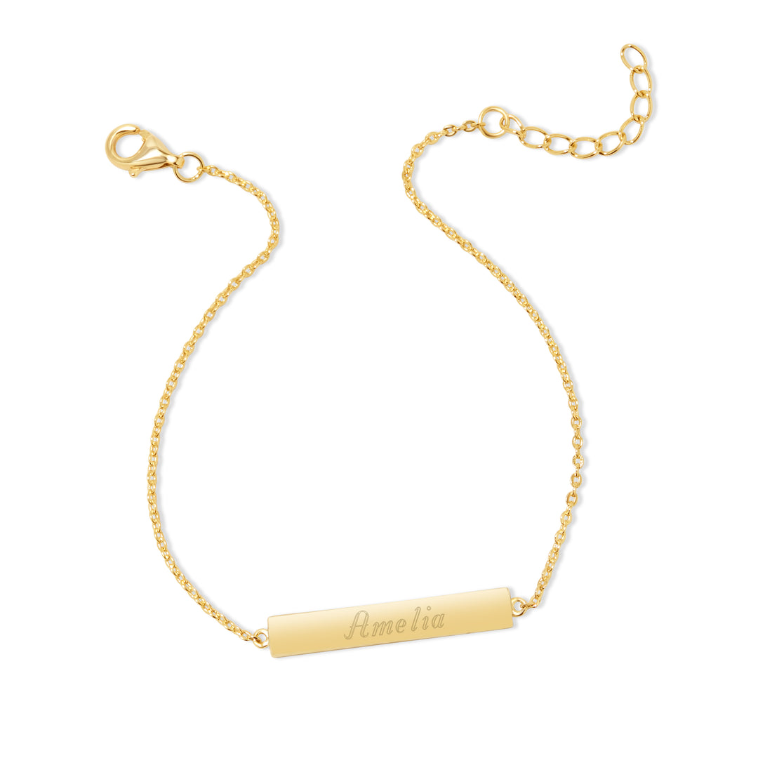 Name Bar Gold Bracelet