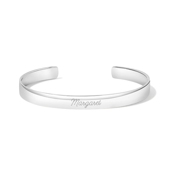 Engravable Cuff Bracelet in Silver