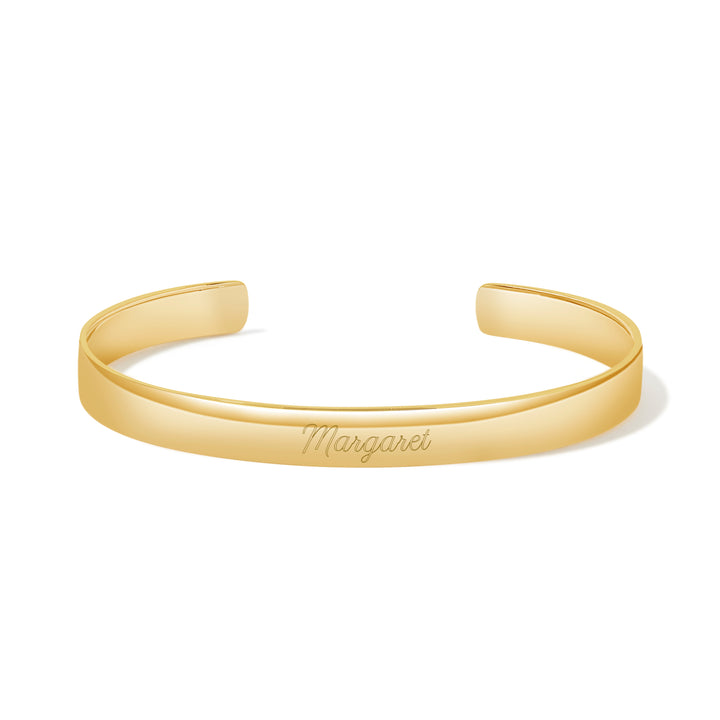 Engravable Cuff Bracelet in Gold