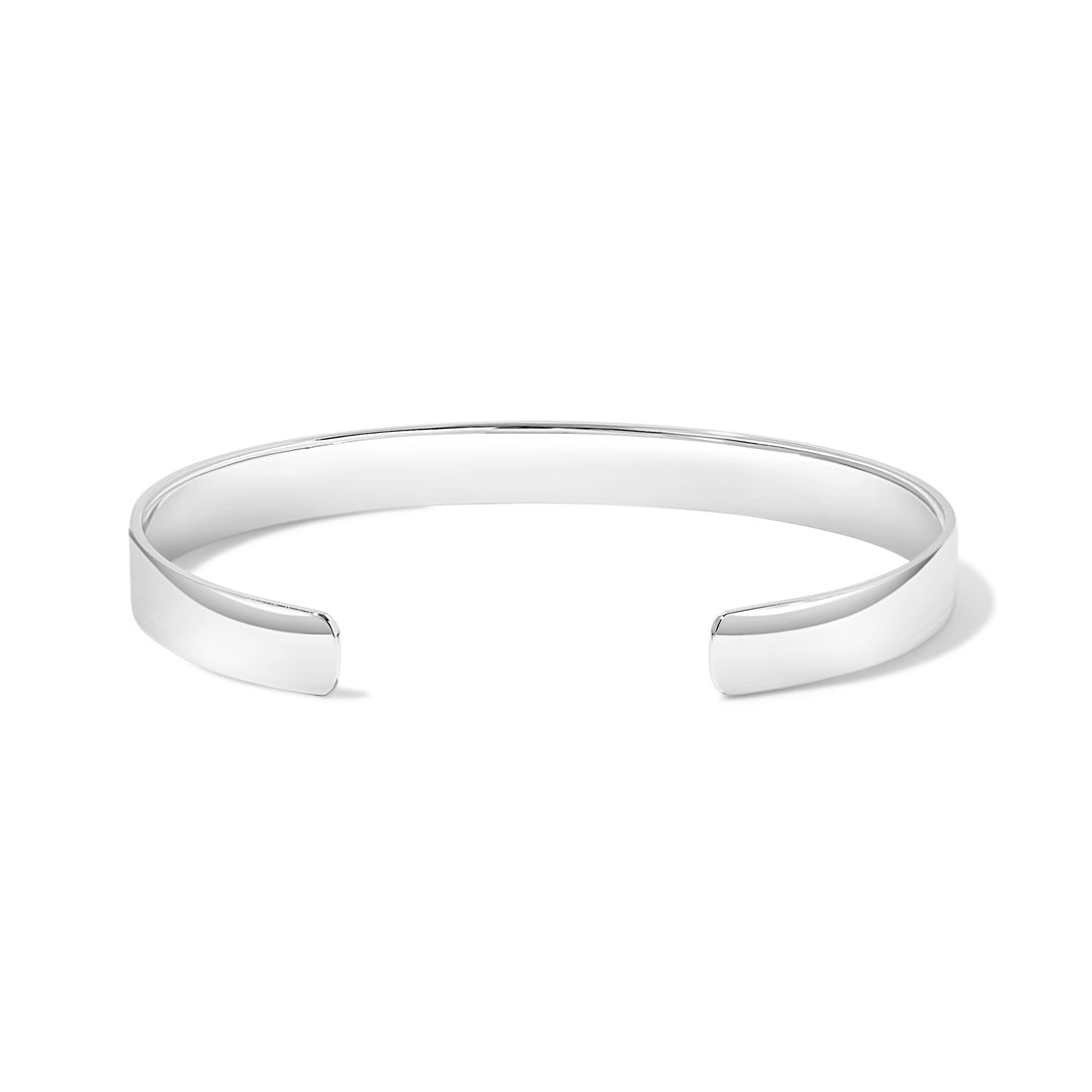 Roman Numeral Date Silver Cuff Bracelet