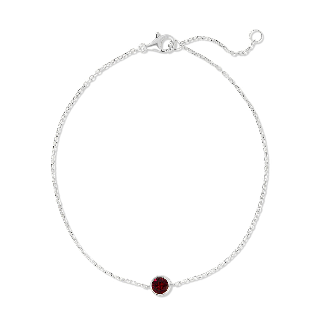 Custom Birthstone Bezel Set Bracelet