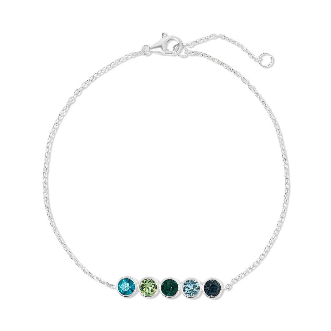 Custom Birthstone Bezel Set Bracelet