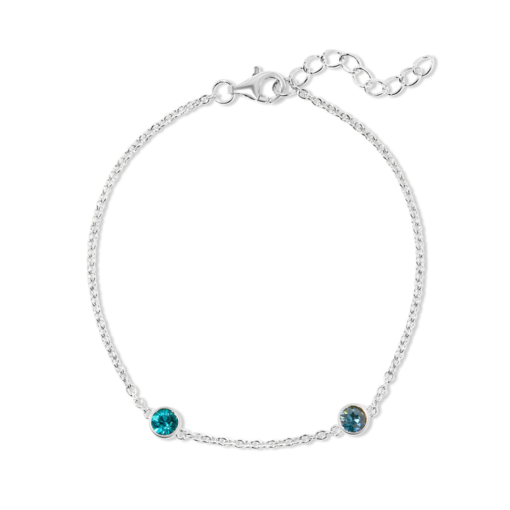 Floating Bezel Set Birthstone Bracelet