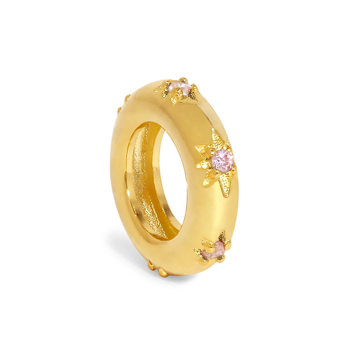 October Gold Starburst Birthstone Eternity Charm