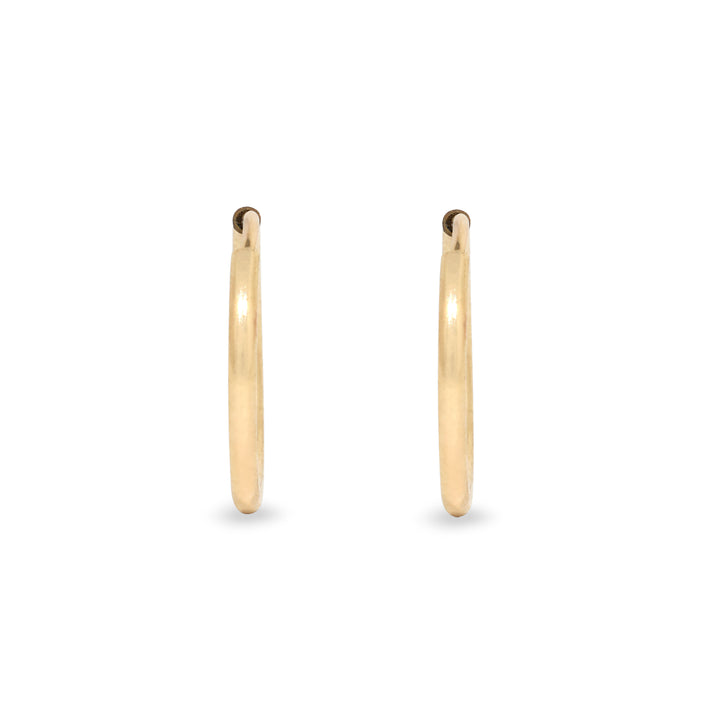 Mens 14K Gold Filled Half Inch Hoop Earrings