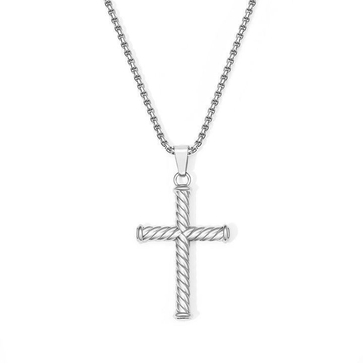 Men's Twisted Cross Necklace