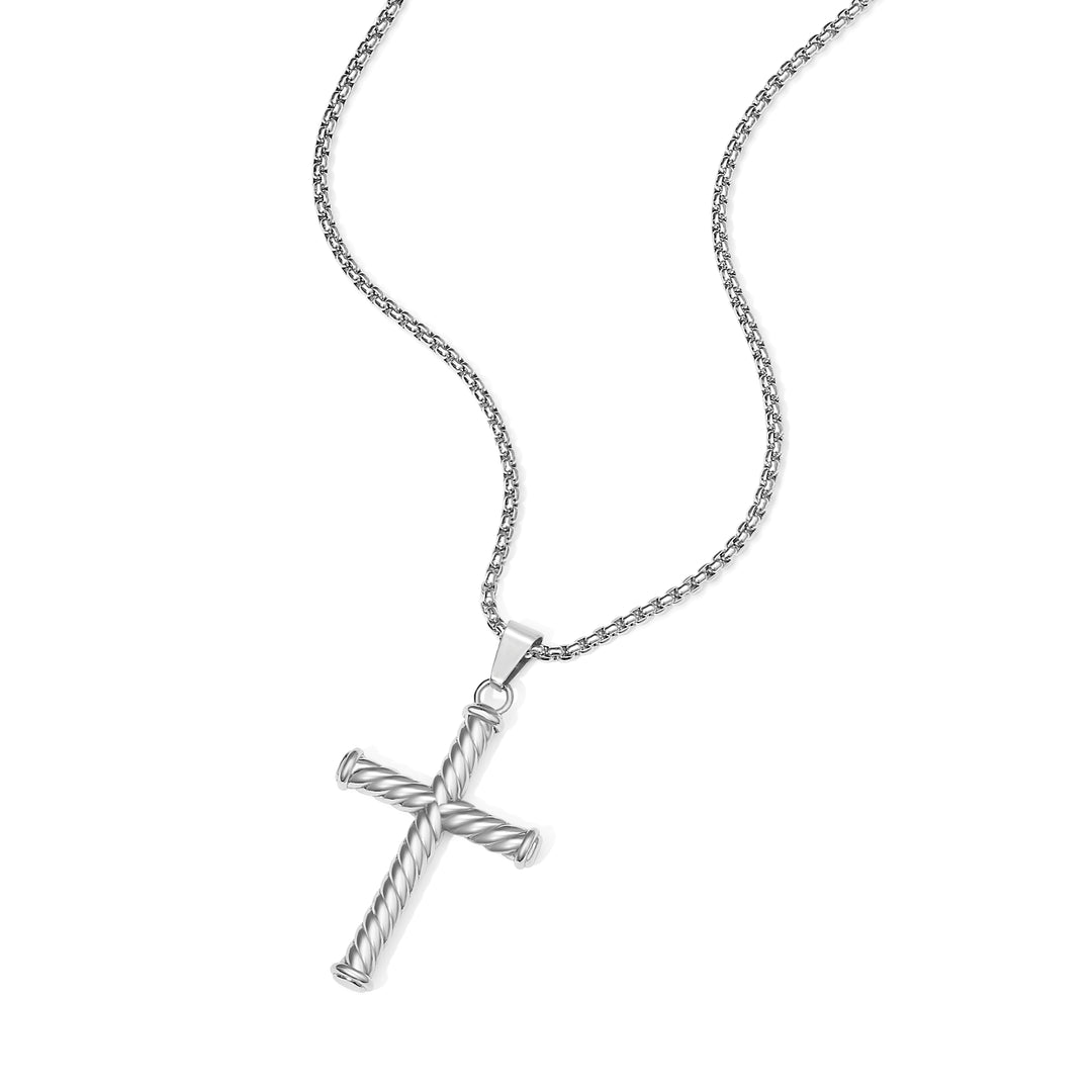 Men's Twisted Cross Necklace