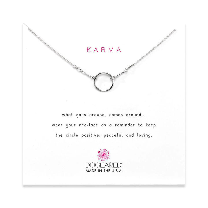 Dogeared Karma Sterling Silver Necklace