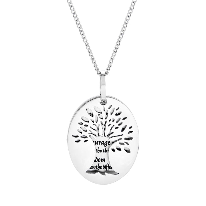 Serenity Prayer Tree of Life Tag Pendant