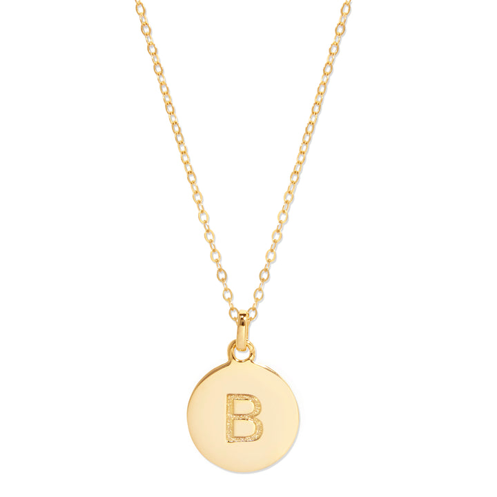 Initial Gold Disc Necklace