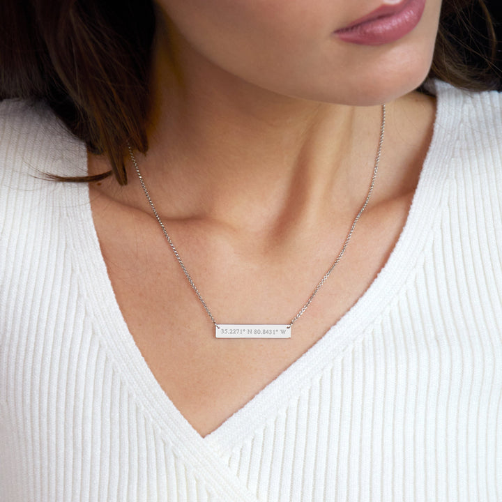 Custom Coordinate Bar Necklace