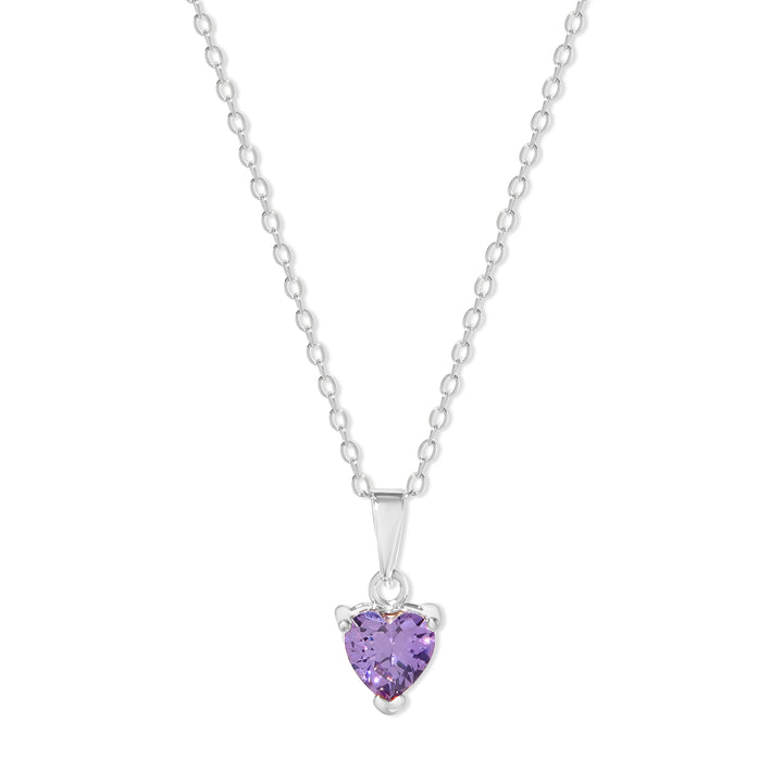 Custom Heart Drop Birthstone Necklace