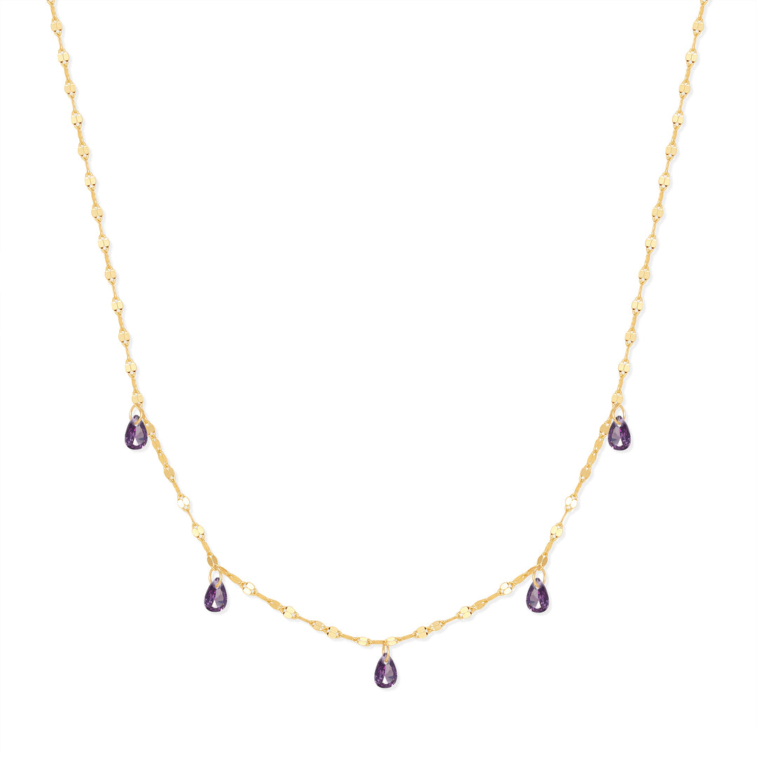 Teardrop Birthstone Necklace