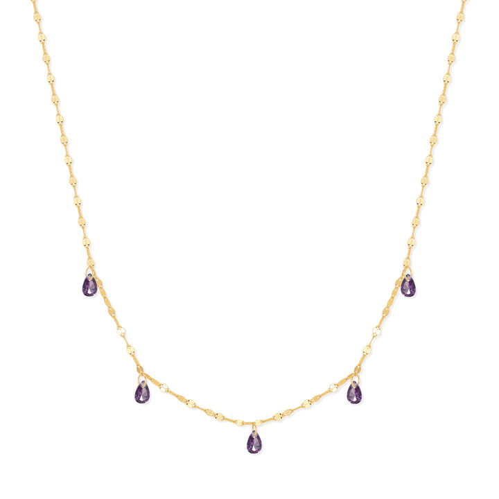 Teardrop Birthstone Necklace