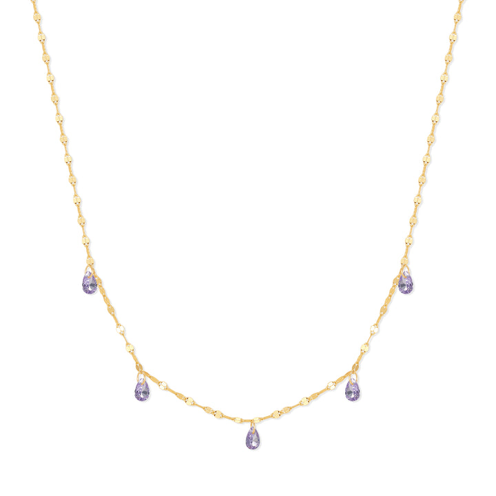 Teardrop Birthstone Necklace