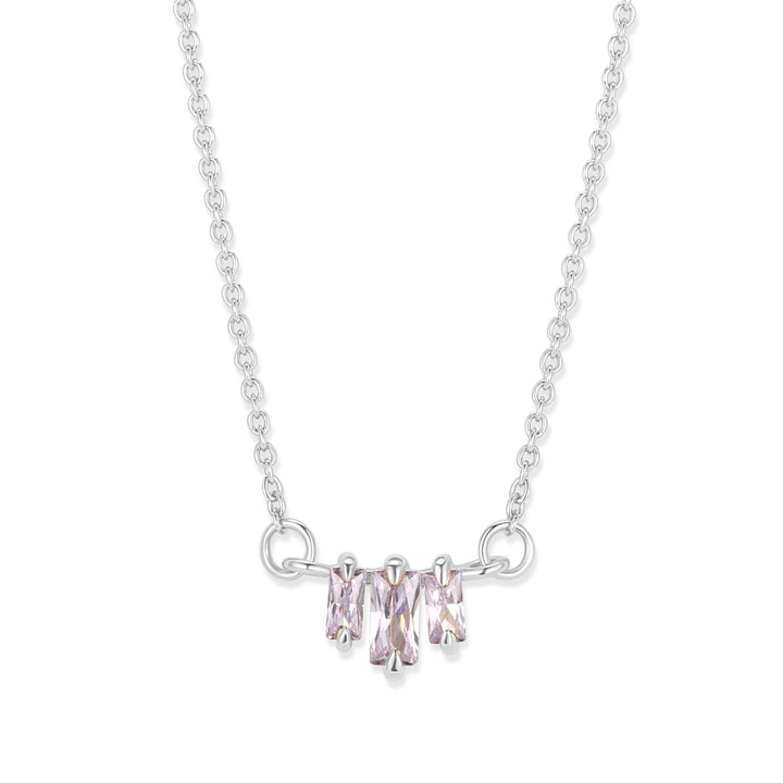 Baguette Birthstone Necklace