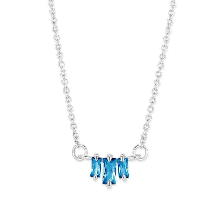 Baguette Birthstone Necklace