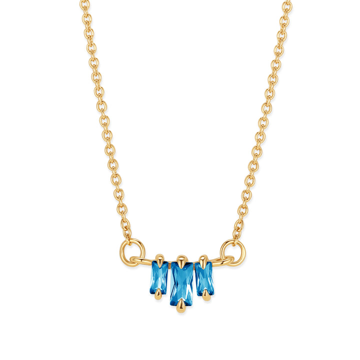 Baguette Birthstone Necklace