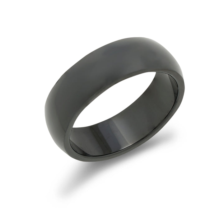 Black Plate 7mm Stainless Steel Band