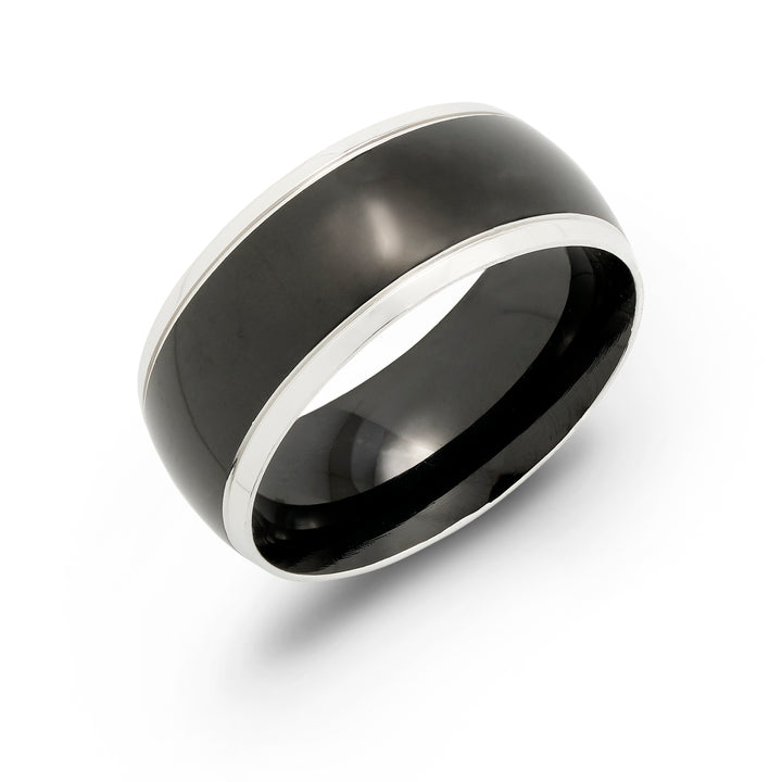 Men's Black Plate Steel Lined Band