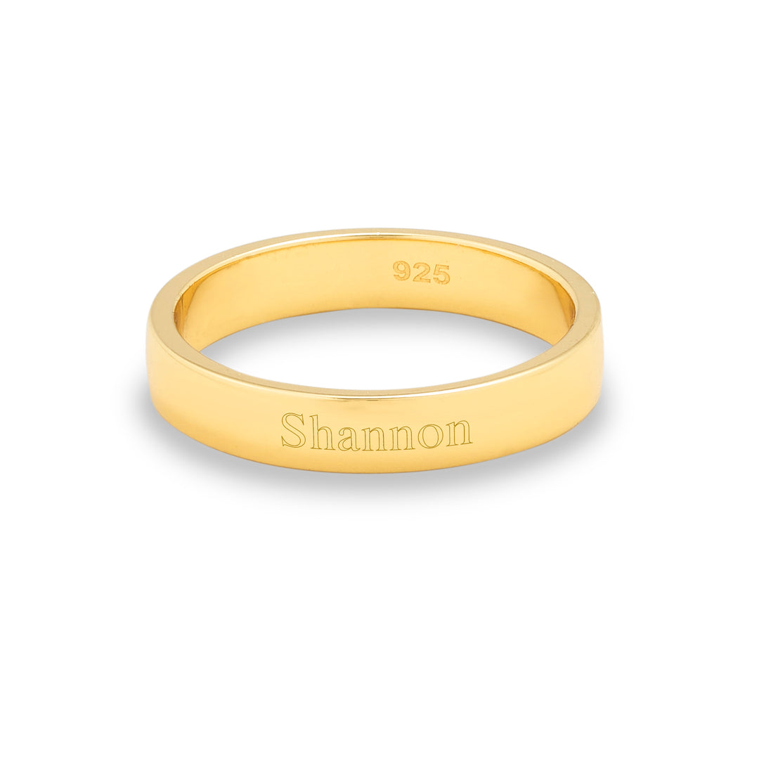 Engravable Gold Stacking Mother's Ring