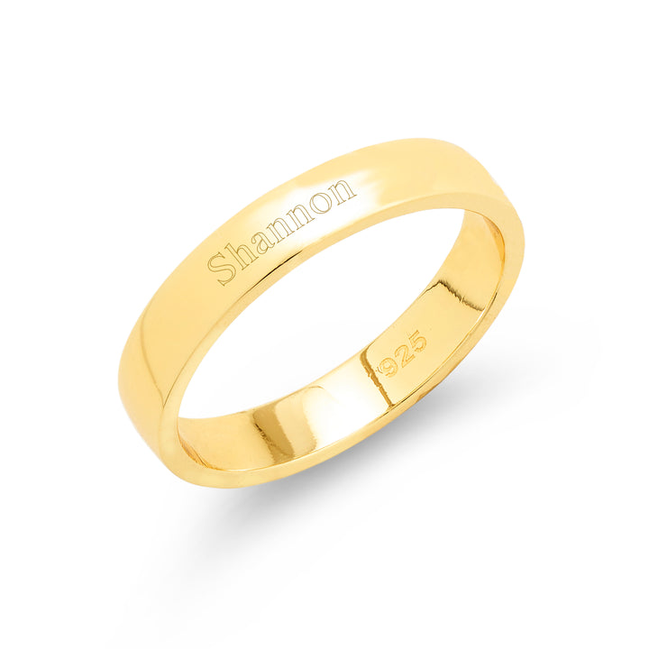 Engravable Gold Stacking Mother's Ring