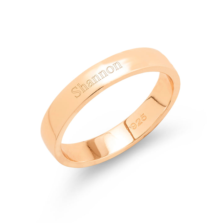 Engravable Rose Gold Stacking Mother's Ring