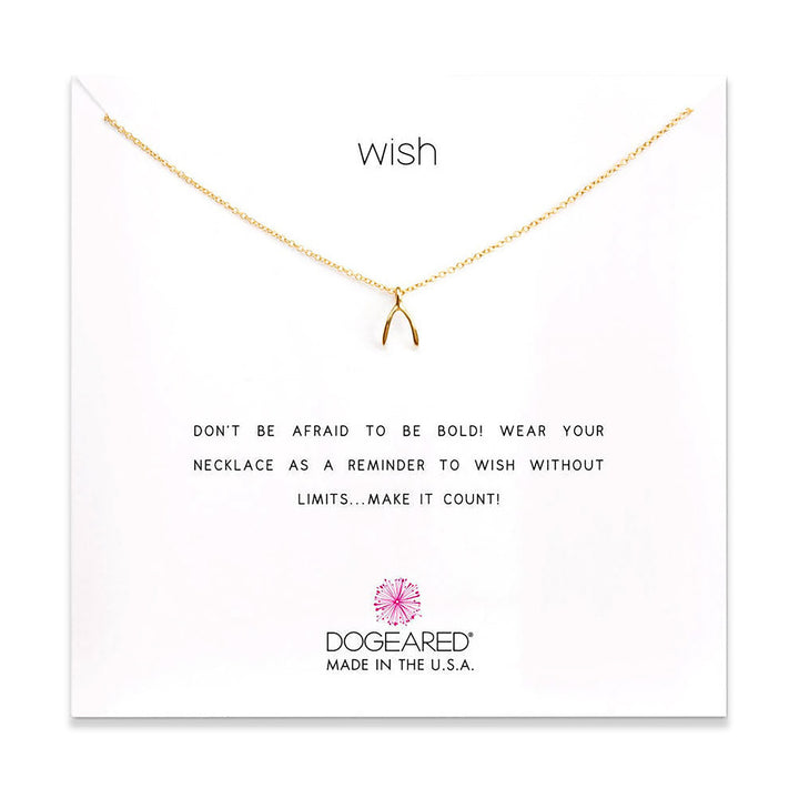 Dogeared Wish Gold Dipped Necklace