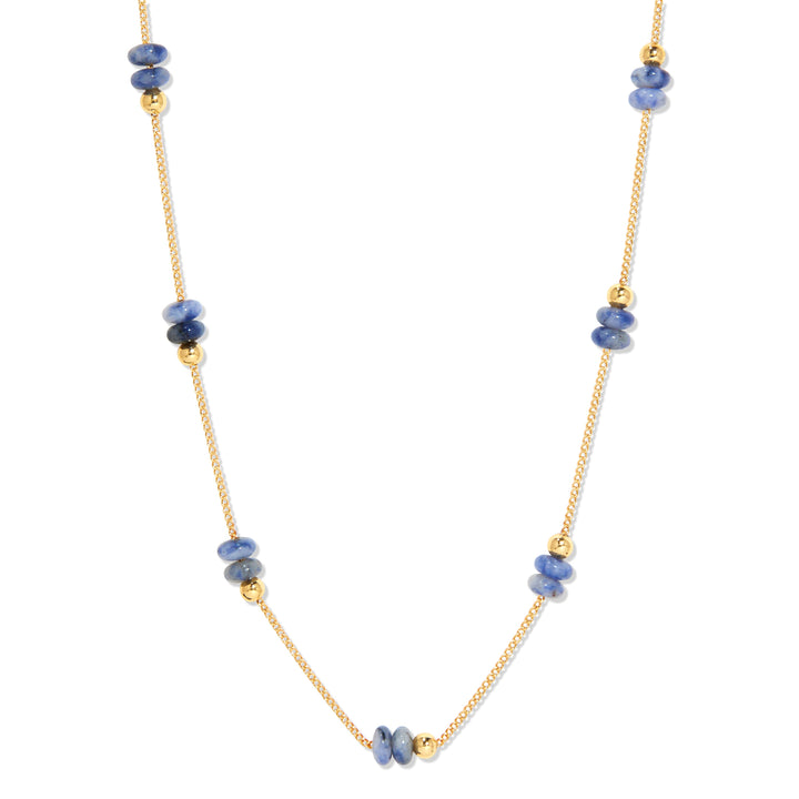 December Gold Beaded Birthstone Necklace