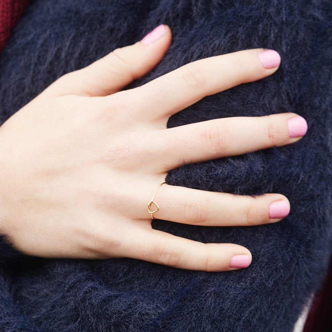 Gold Filled Heart Love Knot Ring