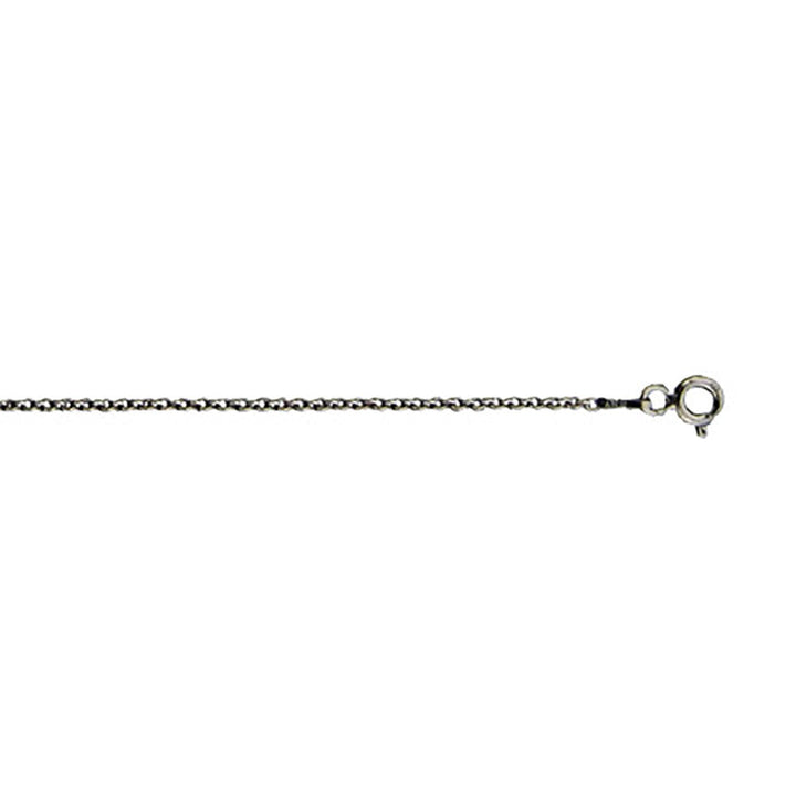 Sterling Silver Rolo Rhodium Chain