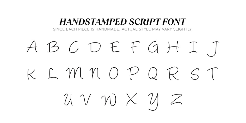 HandstampedScript Font Character List